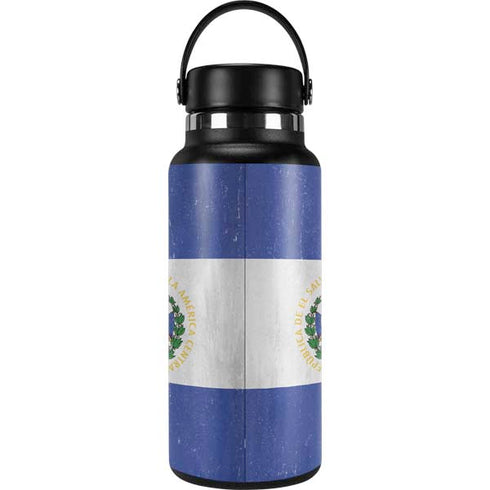 El Salvador Flag Distressed Hydro Flask 32oz Wide Mouth Skin